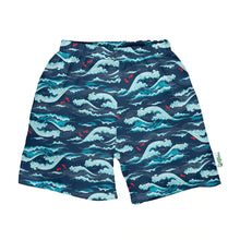 Load image into Gallery viewer, Classic Trunks with Diaper - Navy Tidal Wave