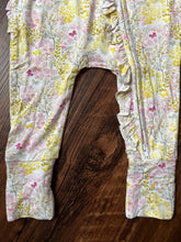 Load image into Gallery viewer, Ivy Bamboo Ruffled Footless Zippy Baby Romper - Ditsy Floral Butterflies