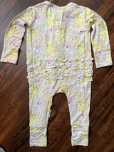 Load image into Gallery viewer, Ivy Bamboo Ruffled Footless Zippy Baby Romper - Ditsy Floral Butterflies