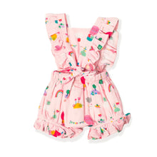 Load image into Gallery viewer, Fly Away Balloon Ruffle & Tie Back Romper - Blush
