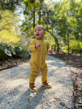 Load image into Gallery viewer, Niota Romper - Mustard Stripe