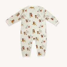 Load image into Gallery viewer, Camping Bear Classic Button Jacquard Baby Jumpsuit
