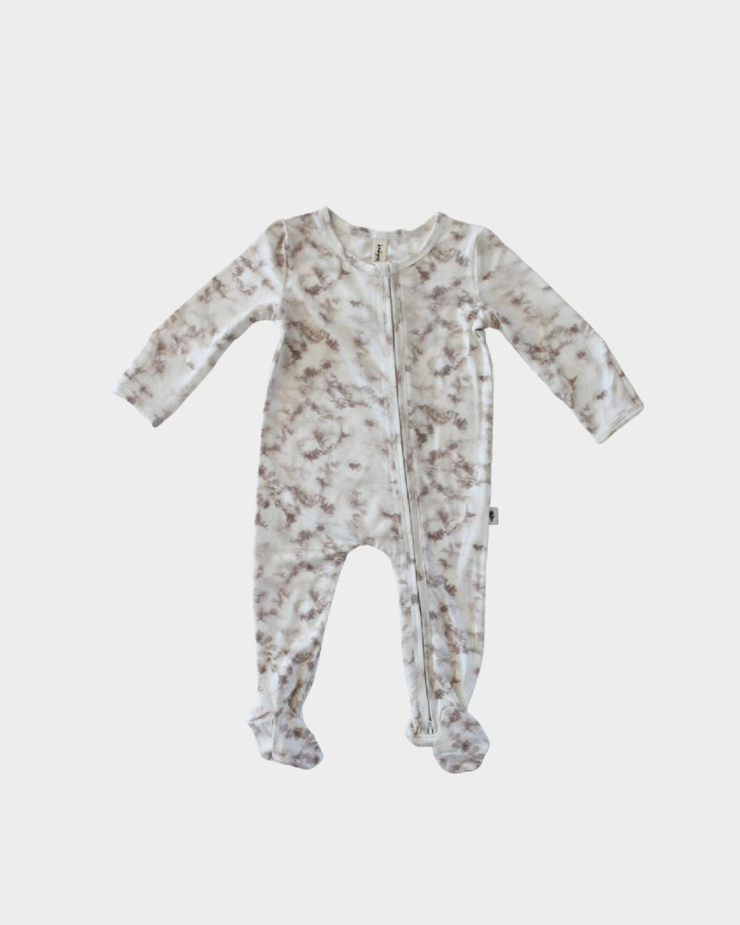 Footie Romper - Tie Dye In Taupe