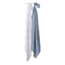 Load image into Gallery viewer, Lulujo Cotton Muslin Swaddles - Fish &amp; Navy Gingham
