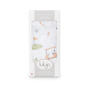 Lulujo Muslin Cotton Swaddle - Golf
