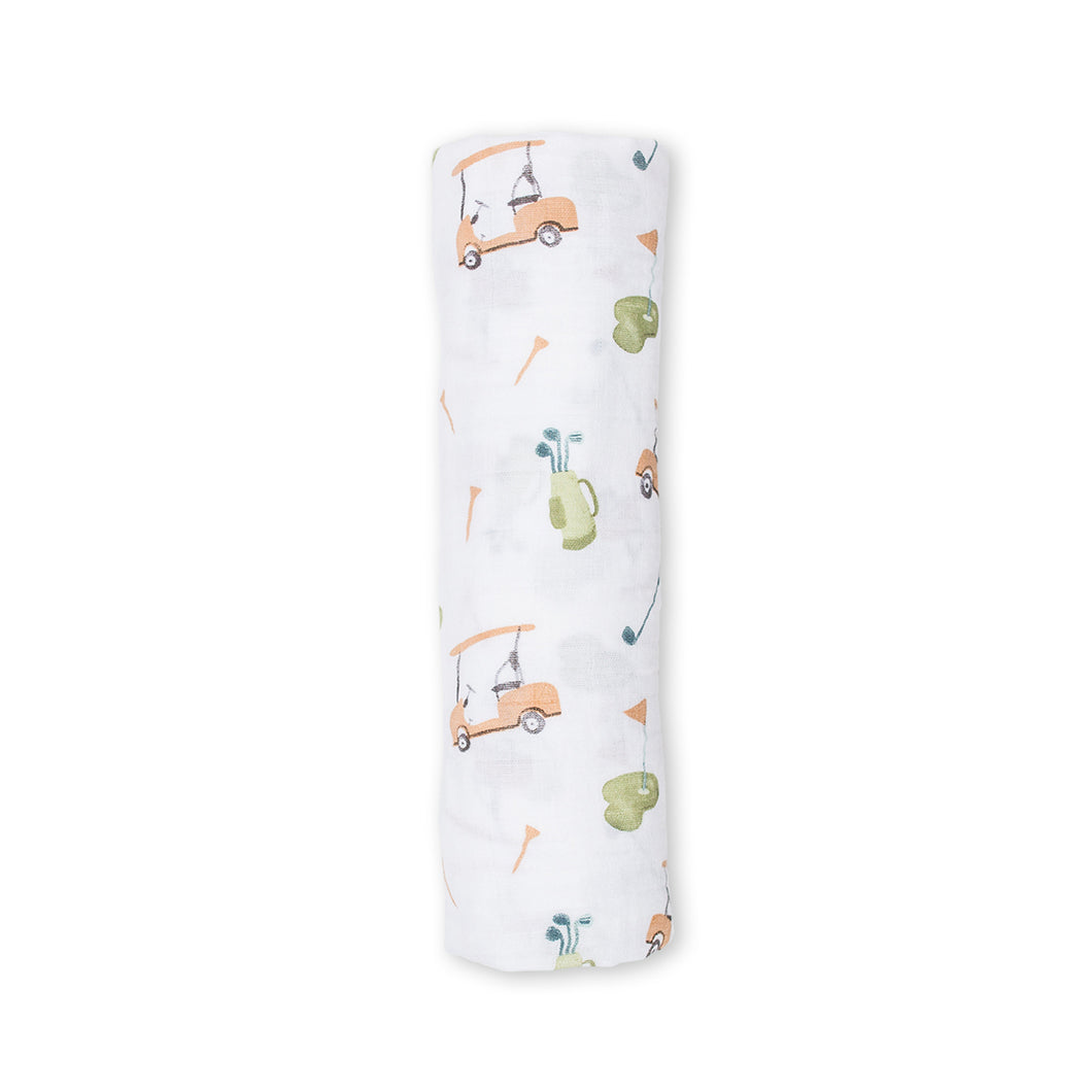Lulujo Muslin Cotton Swaddle - Golf