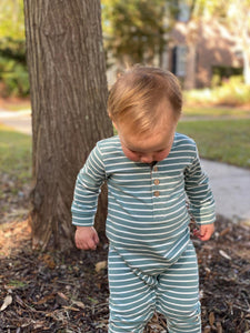 Niota Romper - Blue Stripe