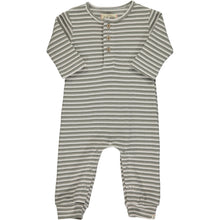 Load image into Gallery viewer, Mason Rib Romper - Grey Stripe
