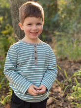 Load image into Gallery viewer, Mascot Henley Shirt - Blue Stripe
