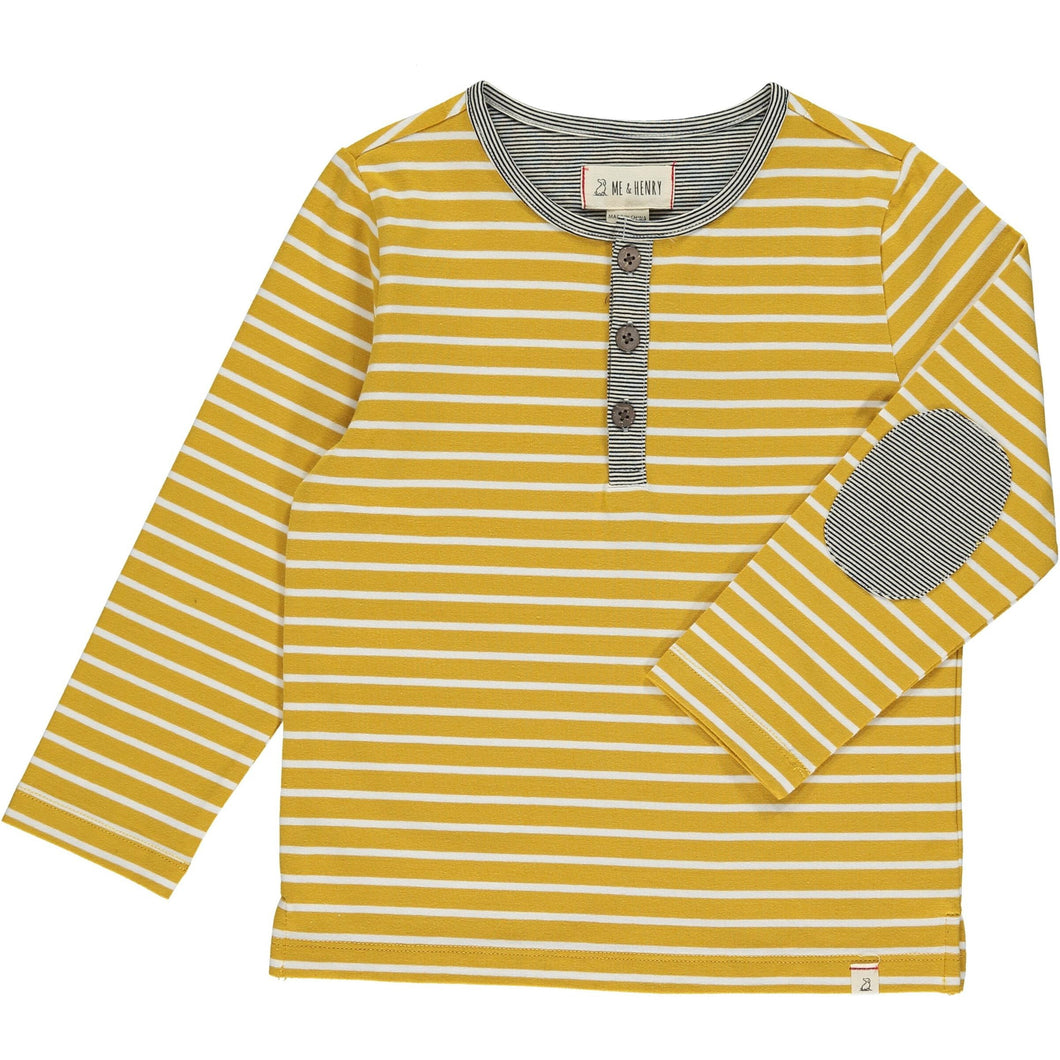 Mascot Henley Shirt - Mustard Stripe