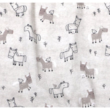 Load image into Gallery viewer, Horse &amp; Bird Ruffle Coverall Romper - Heather Grey
