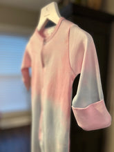 Load image into Gallery viewer, Button Footie - Pink/Blue Tie-Die
