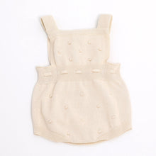 Load image into Gallery viewer, Milan Knit Bobble &amp; Tie Romper - Cream
