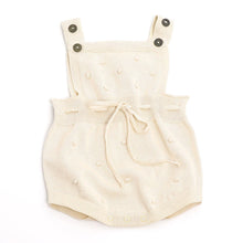 Load image into Gallery viewer, Milan Knit Bobble &amp; Tie Romper - Cream

