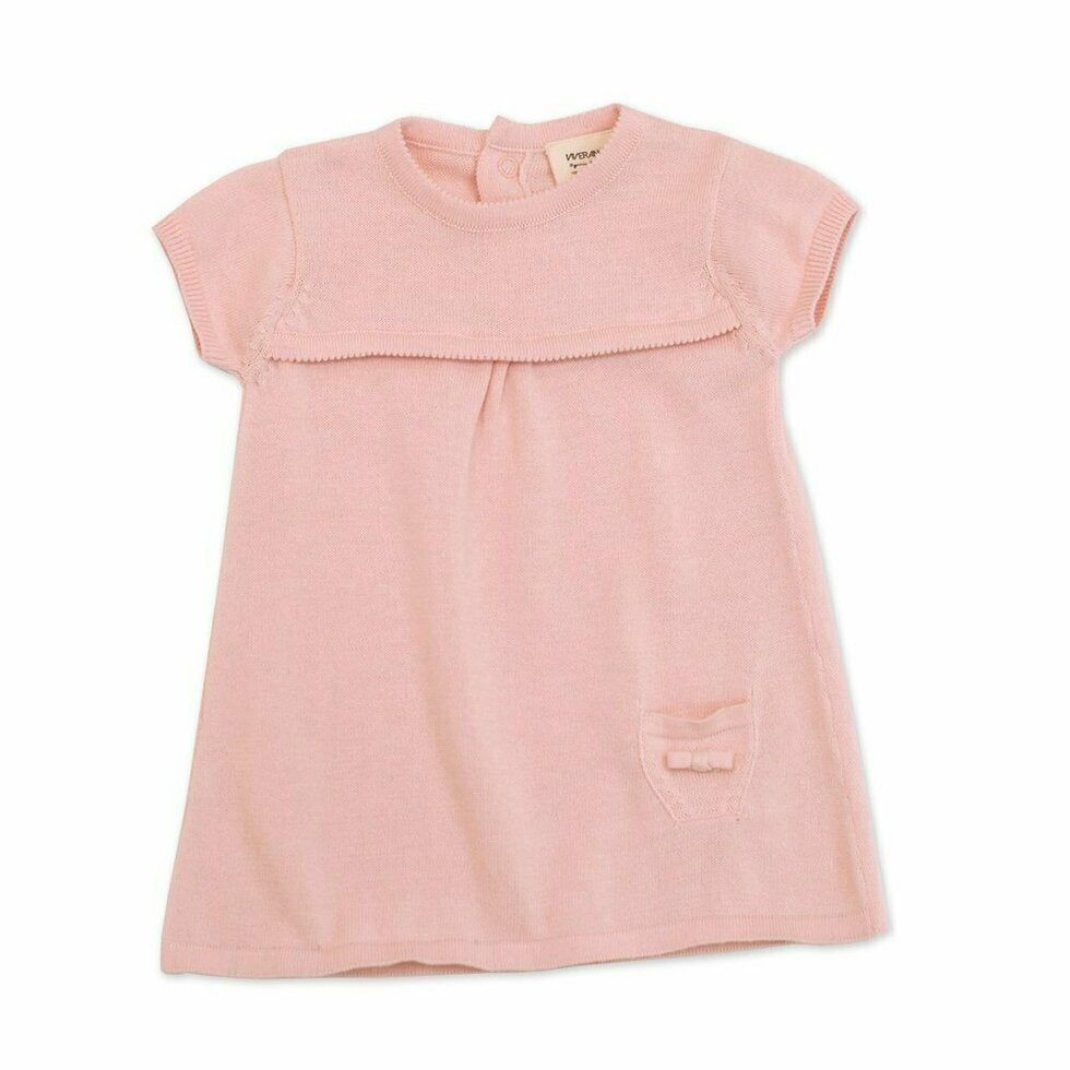 Milan Knit Short Sleeve Dress - Blush