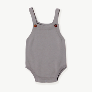 Milan Knit Sleeveless Short Romper - Grey