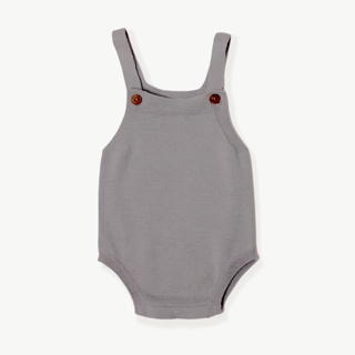 Milan Knit Sleeveless Short Romper - Grey