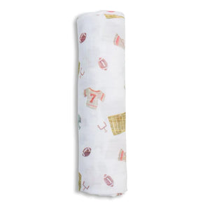 Lulujo Muslin Cotton Swaddle - Football