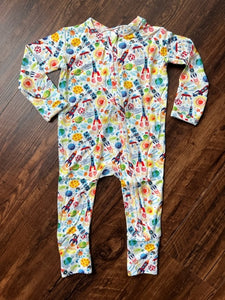 Connor Bamboo Footless Zippy Baby Romper - Out Like A Rocket