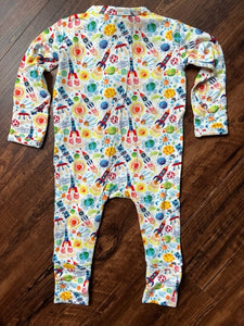 Connor Bamboo Footless Zippy Baby Romper - Out Like A Rocket