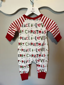 Peace Love Joy Henley Romper