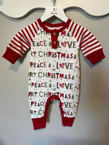 Peace Love Joy Henley Romper