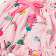 Fly Away Balloon Ruffle & Tie Back Romper - Blush