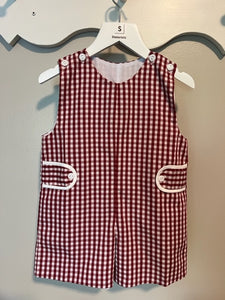 Maroon & White Shortall with Tabs (Pete)