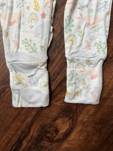 Ivy Bamboo Ruffled Footless Zippy Baby Romper - Sweet Sea