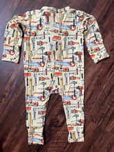 Load image into Gallery viewer, Connor Bamboo Footless Zippy Baby Romper - Tool Time

