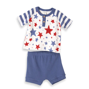 Stars & Stripes T-shirt & Shorts Set