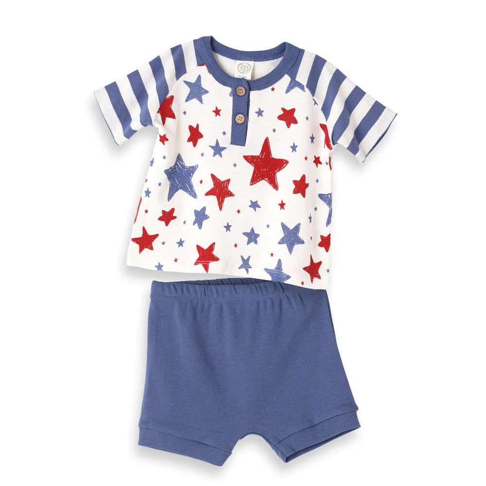 Stars & Stripes T-shirt & Shorts Set
