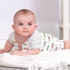 Classic Cars Short Sleeve Henley Shortie Romper