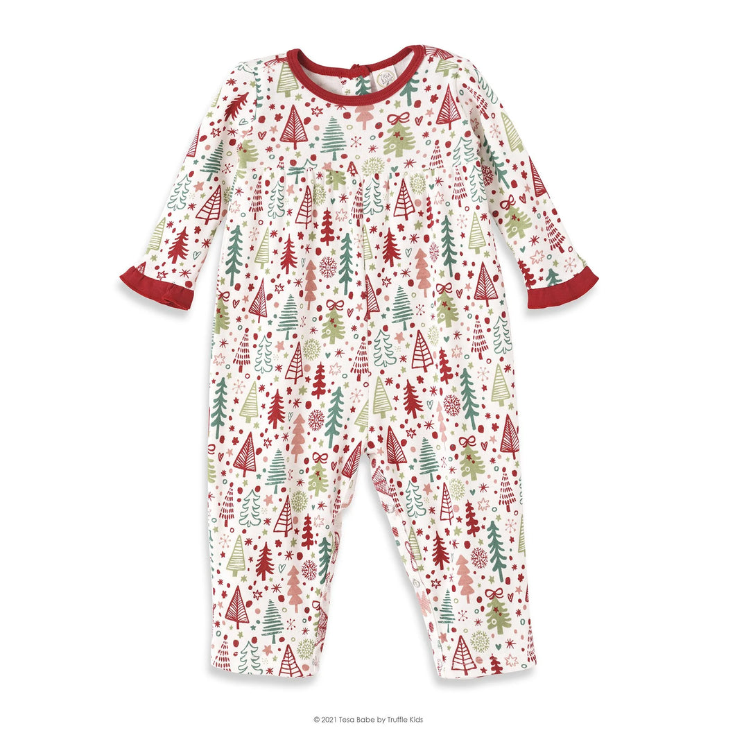 Cozy Christmas Empire Waist Romper